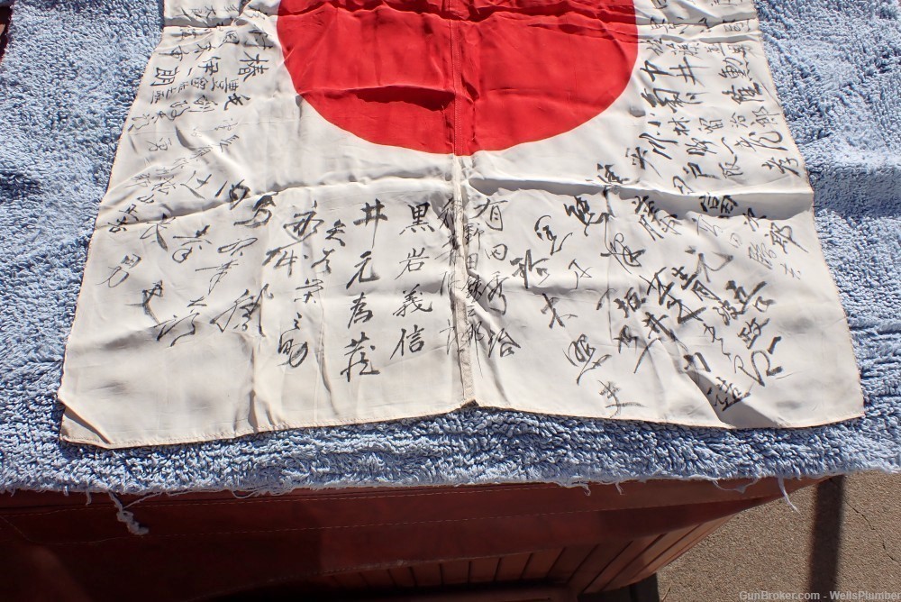 JAPANESE WW2 SOLDIERS PERSONAL NATIONAL FLAG WITH KANJI (VERY NICE)-img-10