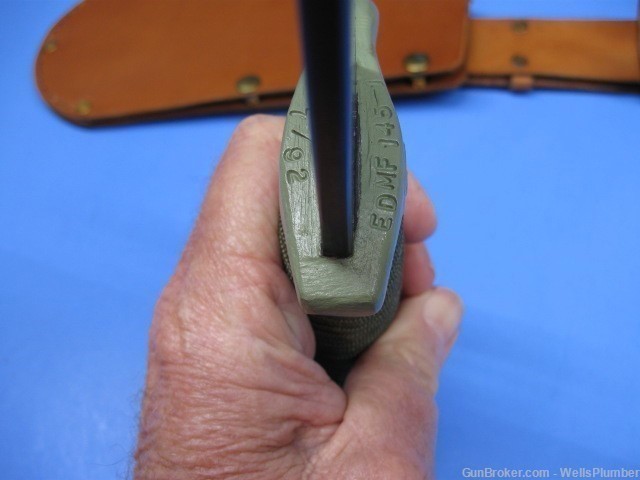 US EDMF KNUCKLE KNIFE USGI TRENCH KNUCKLE EDMF KNIFE WITH ORIGINAL SCABBARD-img-3