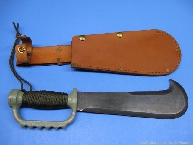 US EDMF KNUCKLE KNIFE USGI TRENCH KNUCKLE EDMF KNIFE WITH ORIGINAL SCABBARD-img-0