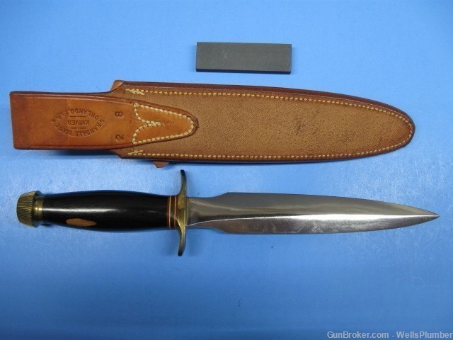 US VIETNAM RANDALL MODEL 2 FIGHTING KNIFE w/ ORIGINAL LEATHER SHEATH (MINT)-img-1