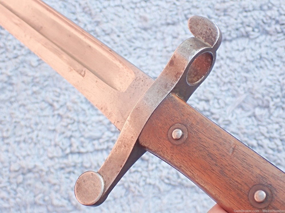 STEYR MODEL 1885 SWORD BAYONET WITH SCABBARD KROPATSCHEK RIFLE (RARE)-img-14