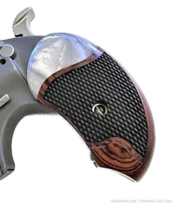 for Bond Arms Derringer Premium XL Gun Grips Solid Wood Pearl Accent-img-5