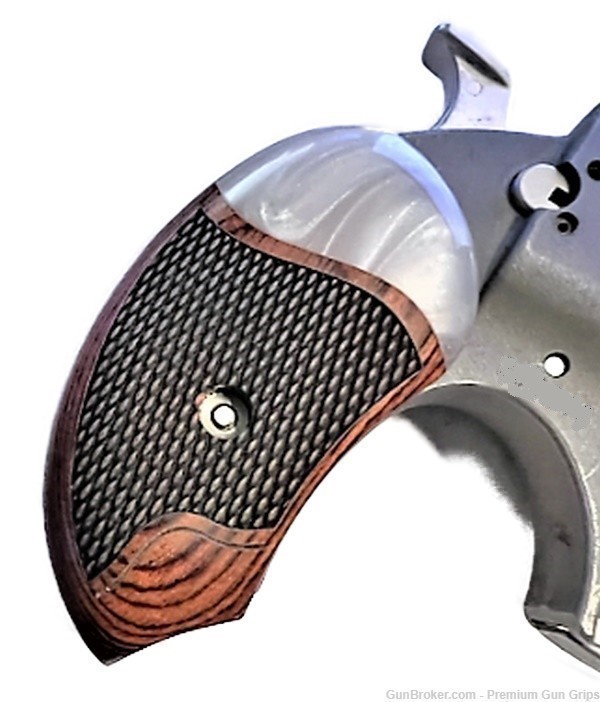 for Bond Arms Derringer Premium XL Gun Grips Solid Wood Pearl Accent-img-4