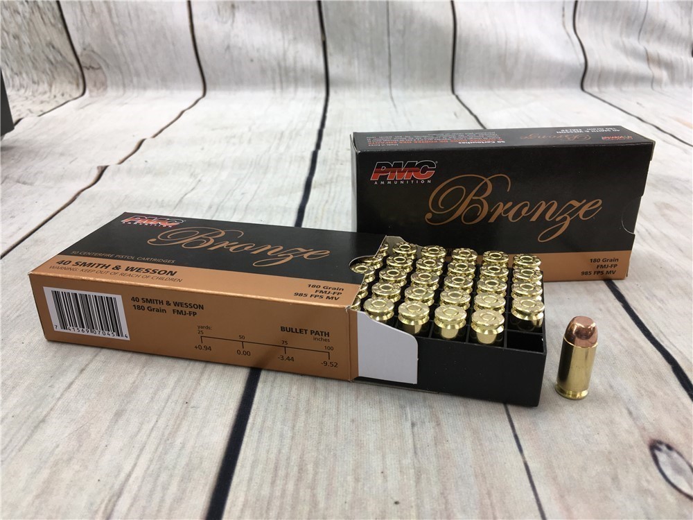 PMC Ammunition Bronze 100 Rds 40 Smith & Wesson 180 Grain-img-0
