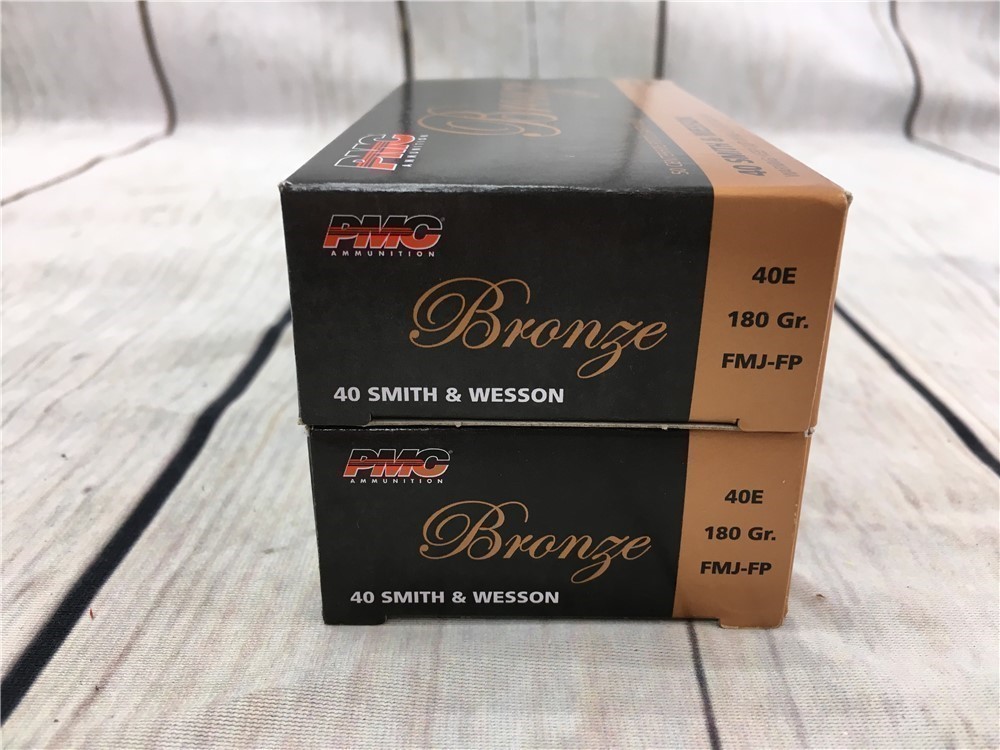 PMC Ammunition Bronze 100 Rds 40 Smith & Wesson 180 Grain-img-1