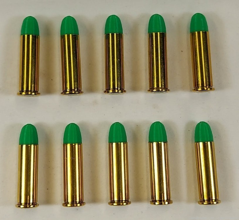 38 Special Brass Snap caps / Dummy Training Rounds - Set of 10 - Green-img-2