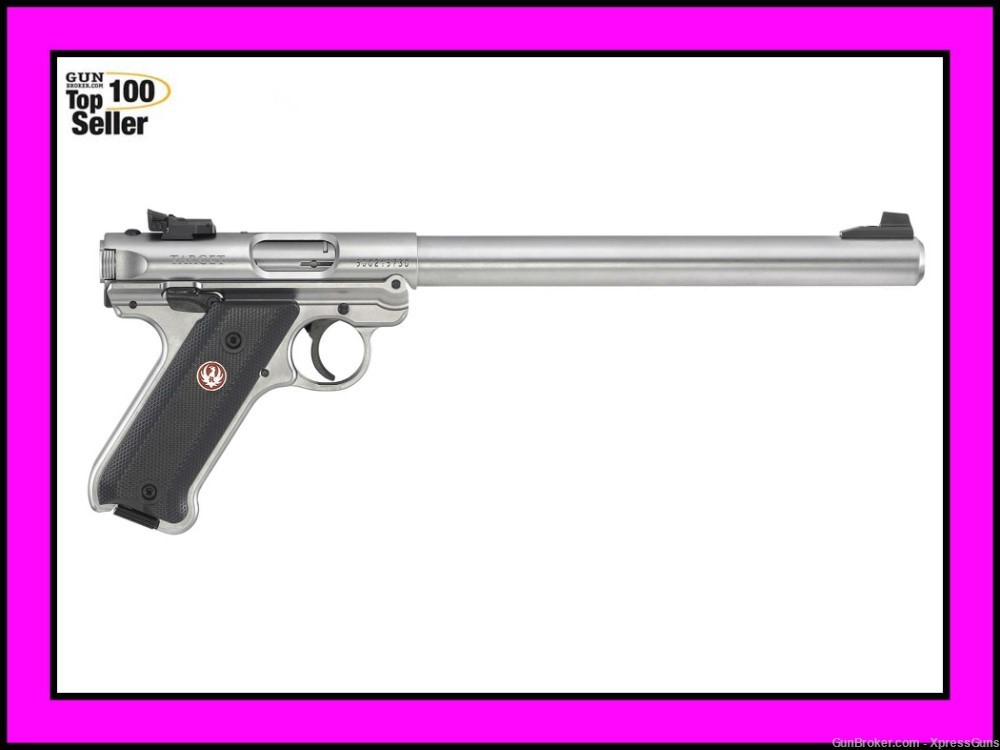 RUGER MRK IV TARGET 22LR 10" SS 10RD [LOW PRICE - FAST SHIPPING]-img-0