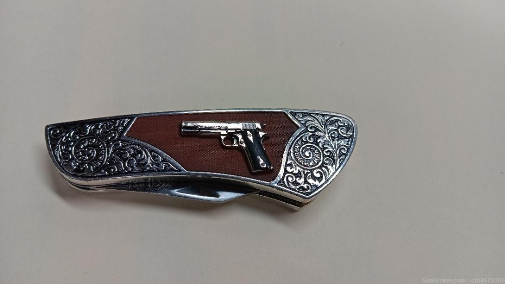 Colt 1911 Franklin Mint Knife with Case-img-3