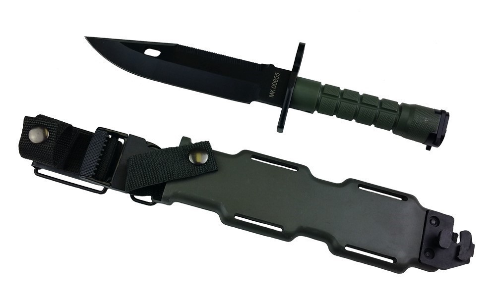 Special Forces Series M-9 Military Survival Blade Bayonet Knife W/ Scabbard-img-0