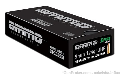 Ammo Inc. 9mm 124gr JHP - 50 Rounds-img-0