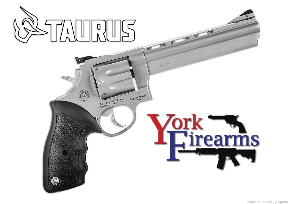 Taurus Model 608 357MAG/38SPL Matte Stainless 6.5" 8R Revolver NEW 2-608069-img-0