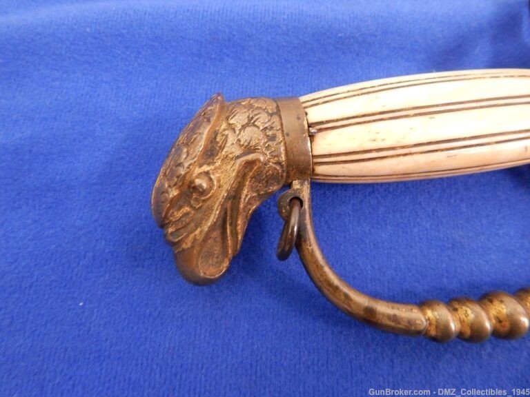 1820s-30s Eagle Head Officers Sword with Scabbard-img-3
