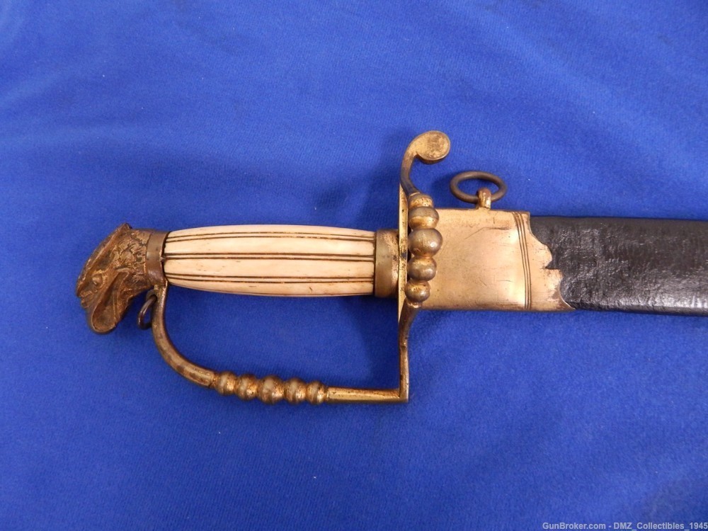 1820s-30s Eagle Head Officers Sword with Scabbard-img-1