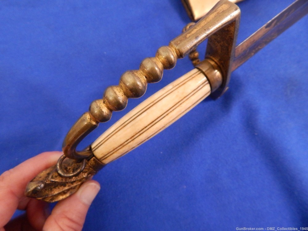 1820s-30s Eagle Head Officers Sword with Scabbard-img-8