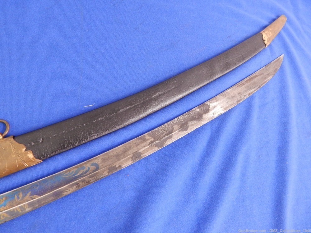 1820s-30s Eagle Head Officers Sword with Scabbard-img-5