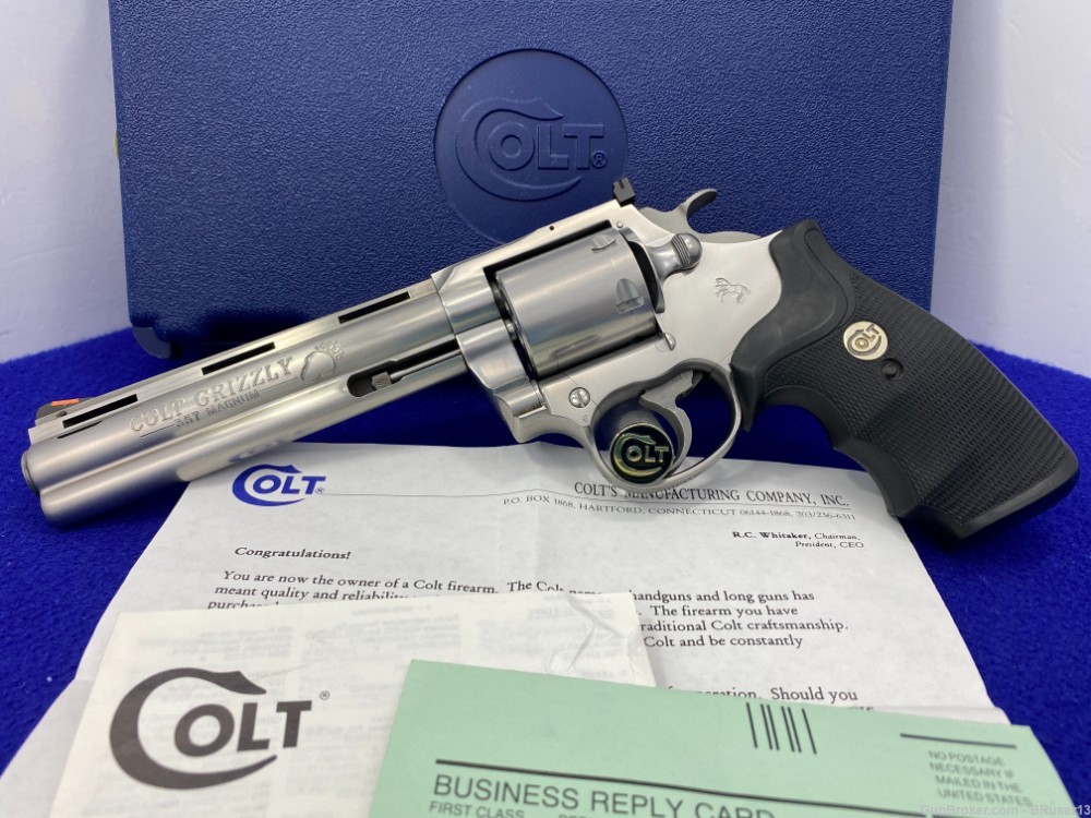 1995 Colt Grizzly .357 Mag Stainless 6" *LIMITED EDITION CUSTOM SHOP MODEL-img-4