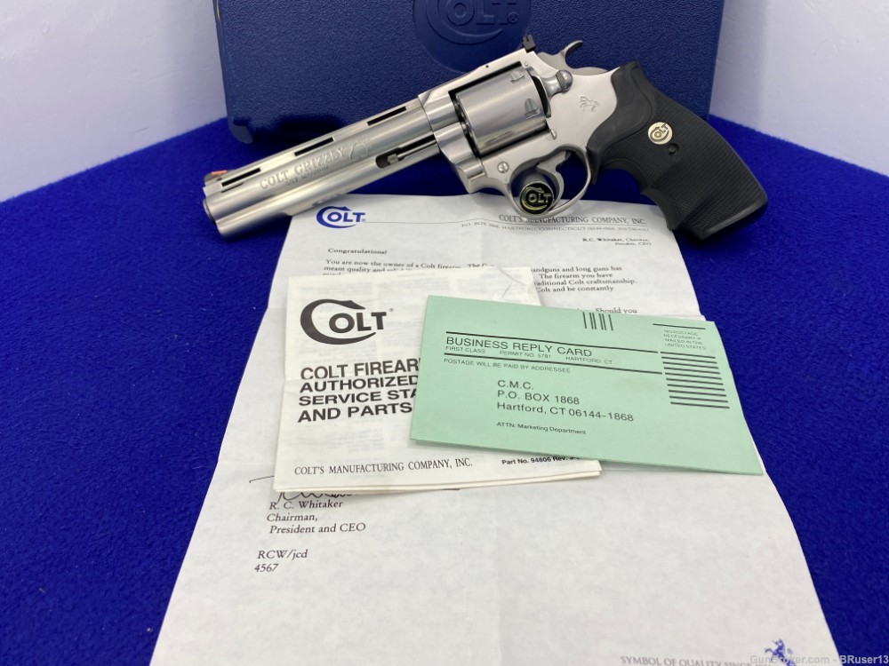 1995 Colt Grizzly .357 Mag Stainless 6" *LIMITED EDITION CUSTOM SHOP MODEL-img-3