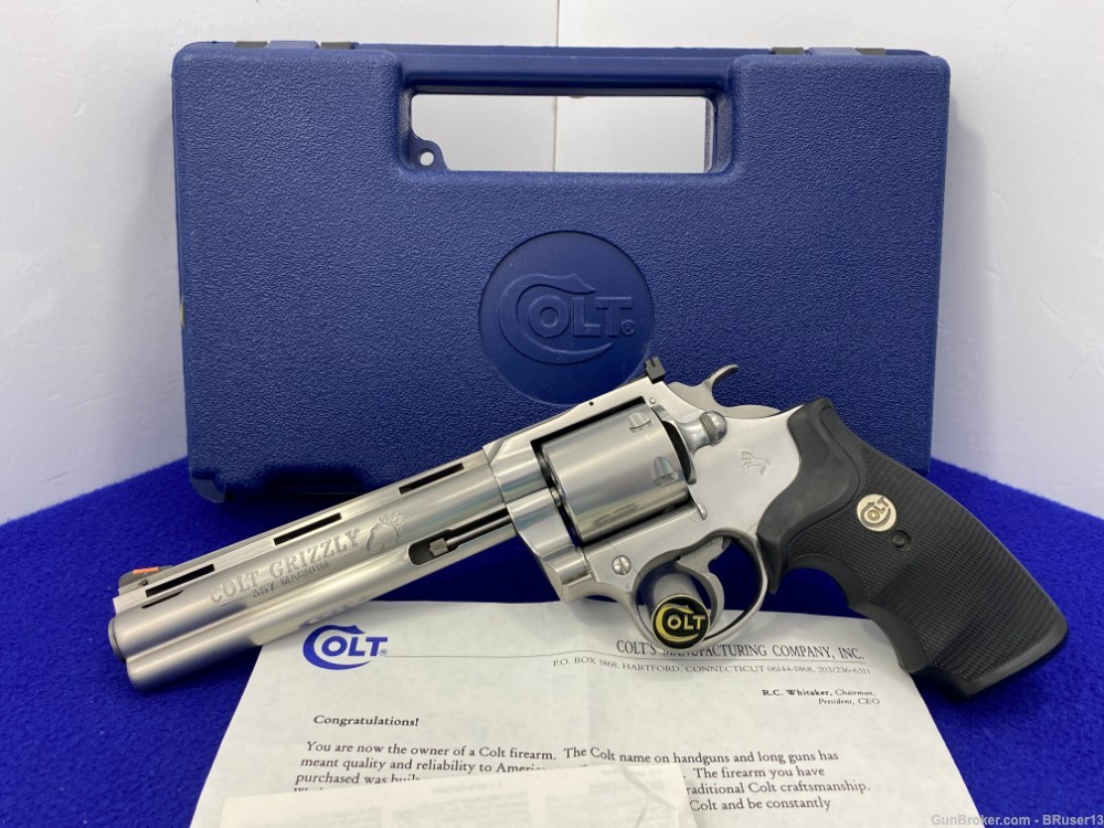 1995 Colt Grizzly .357 Mag Stainless 6" *LIMITED EDITION CUSTOM SHOP MODEL-img-2