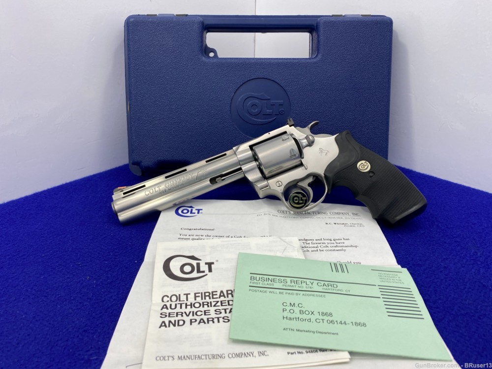 1995 Colt Grizzly .357 Mag Stainless 6" *LIMITED EDITION CUSTOM SHOP MODEL-img-0