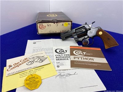 Colt Python .357 Mag Blue *HOLY GRAIL 3" PYTHON* Collector Grade Condition