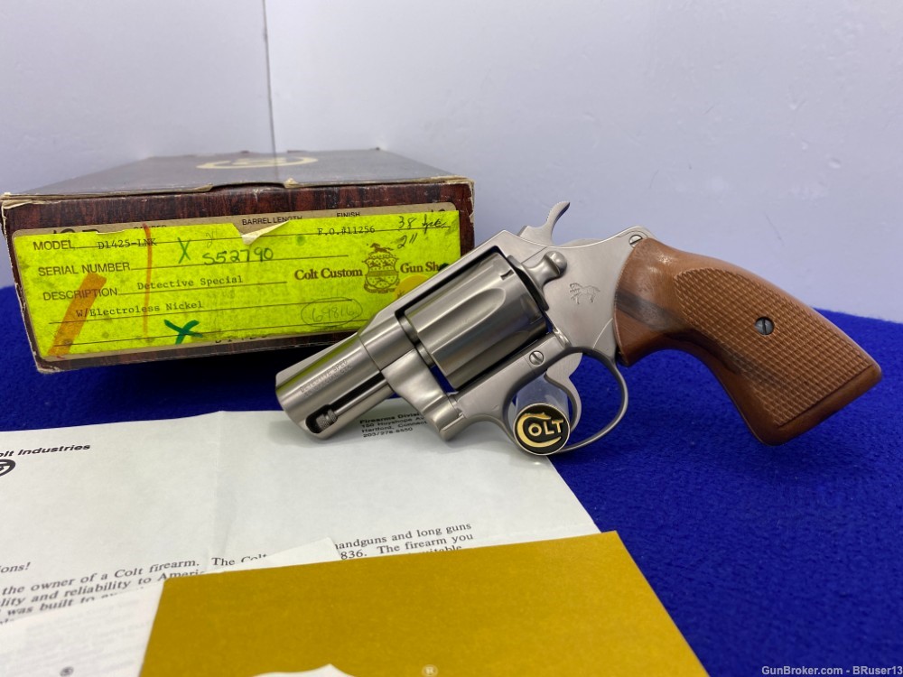 1980 Colt Detective Special *COVETED CUSTOM SHOP ELECTROLESS NICKEL FINISH*-img-4