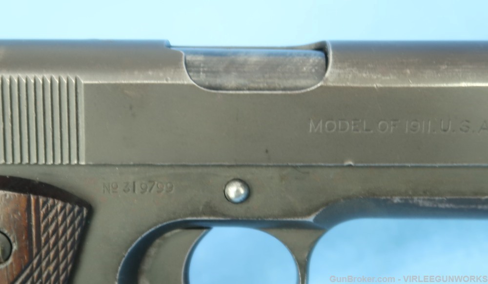 U.S. Military Colt 1911 US ARMY 45 ACP 1918 Military Finish SN 319799-img-4