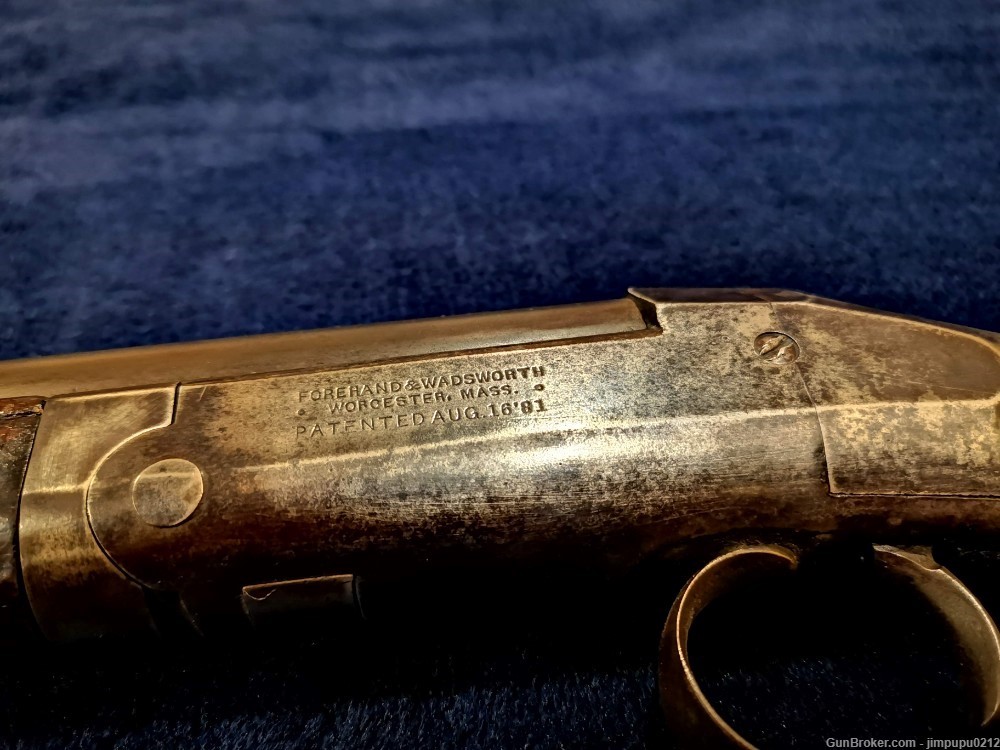 Rare firearm, Forehand and Wadsworth Single hammer  12GA -made before 1891-img-8