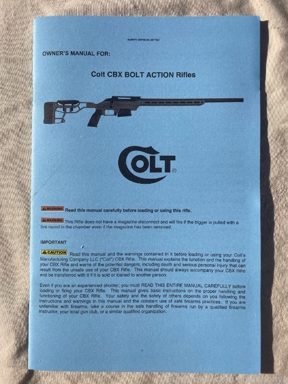 Colt CBX 308 Bolt Action Rifle Gray NIB-img-23