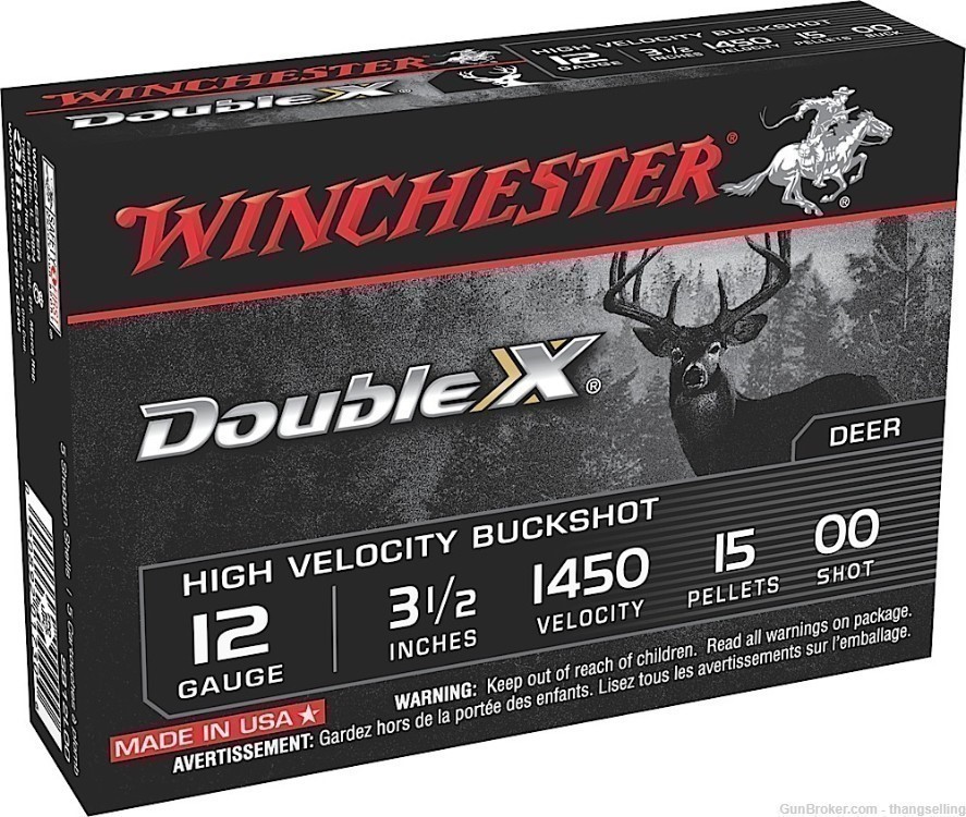 25 Rounds Winchester 12 Ga 00 Buck Shot Ammo 3.5” COPPER PLATED BuckShot-img-0