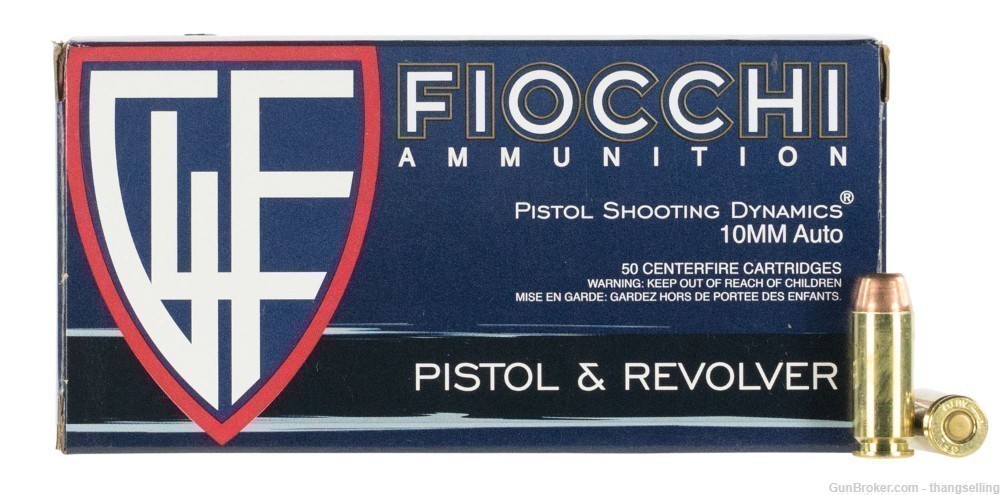 100 Rounds Fiocchi 10mm Pistol Ammo 180 Gr JHP Jacketed Hollow Point-img-0