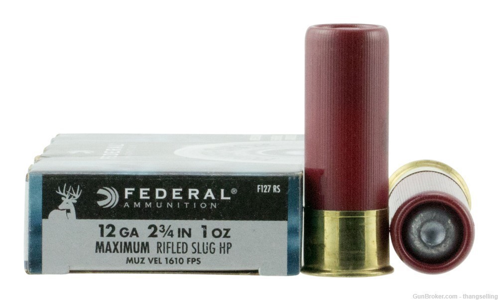 25 Rounds 2.75” Federal 12 Ga 1oz RIFLED SLUG Shotgun Ammo 12Ga ShotShell-img-3