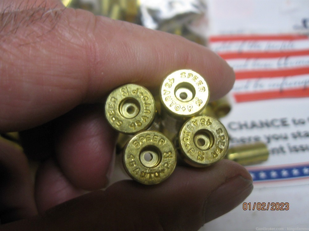 1 Lb TITEGROUP  Powder AND 100 pc NEW 45 ACP +P SP Brass; more available -img-2
