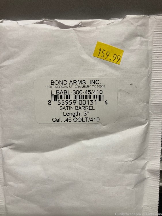 Bond Arms 3” Satin Barrel 45 Colt/ 2.5” 410 New! -img-2