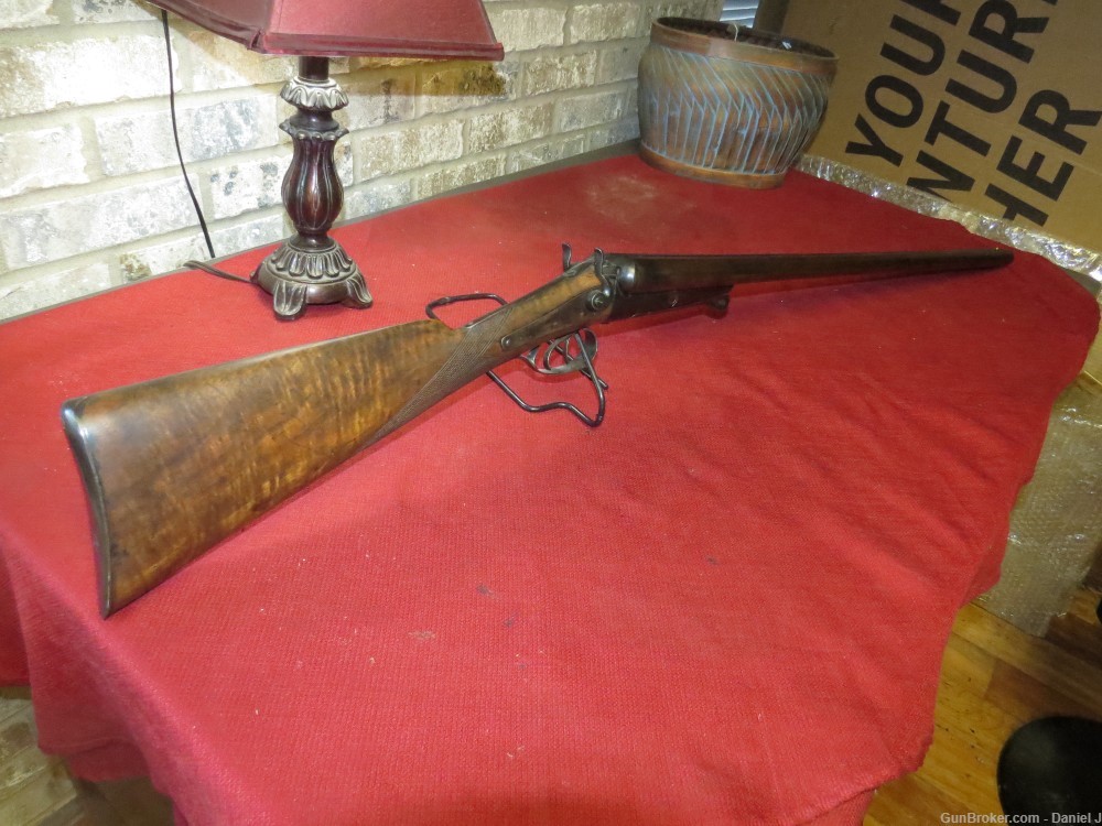 W. Richards Double Barrel Shotgun, 10-Gauge, 30" Bb., Very Nice Wood-img-1