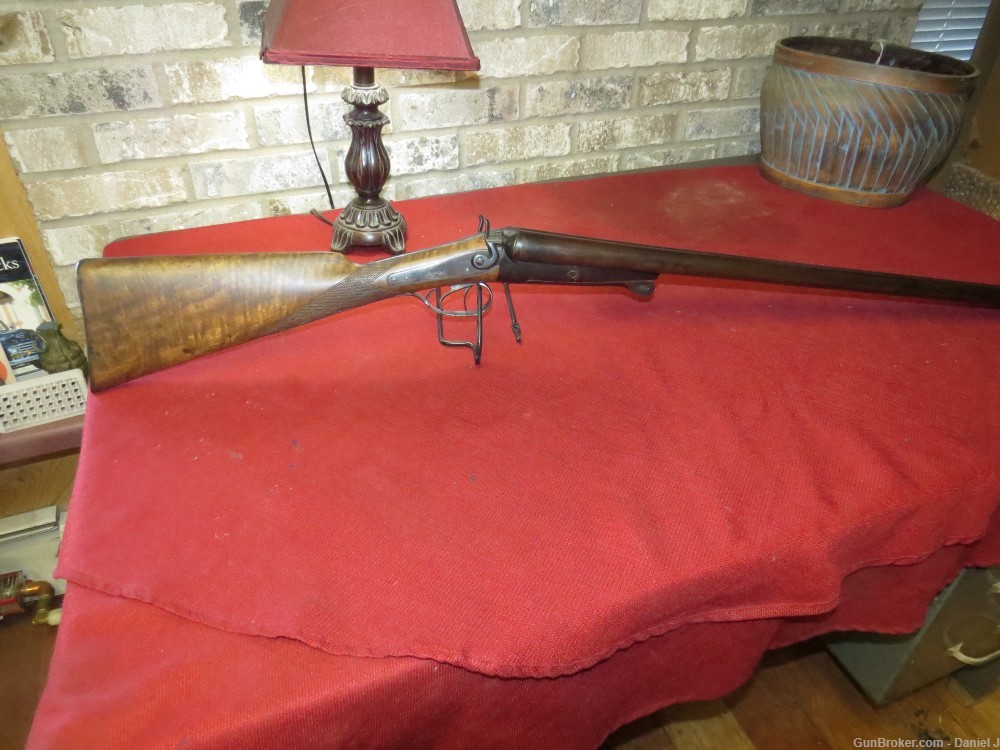 W. Richards Double Barrel Shotgun, 10-Gauge, 30" Bb., Very Nice Wood-img-2