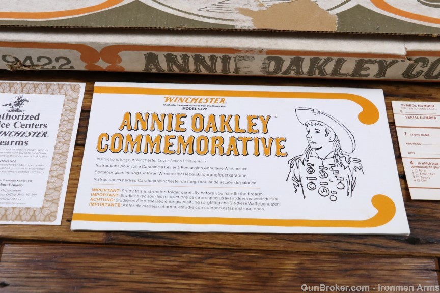 Fabulous Annie Oakley Winchester 9422 Mint 94 in Box Made 1982 One of 6000-img-5