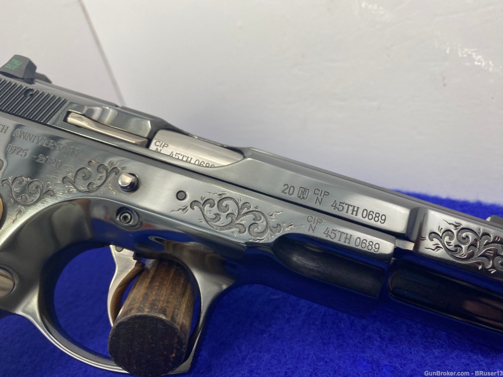 CZ 75 B 45th Anniversary 9mm Blue 4.5" *LIMITED EDITION #689 OF 1,000 MADE*-img-21