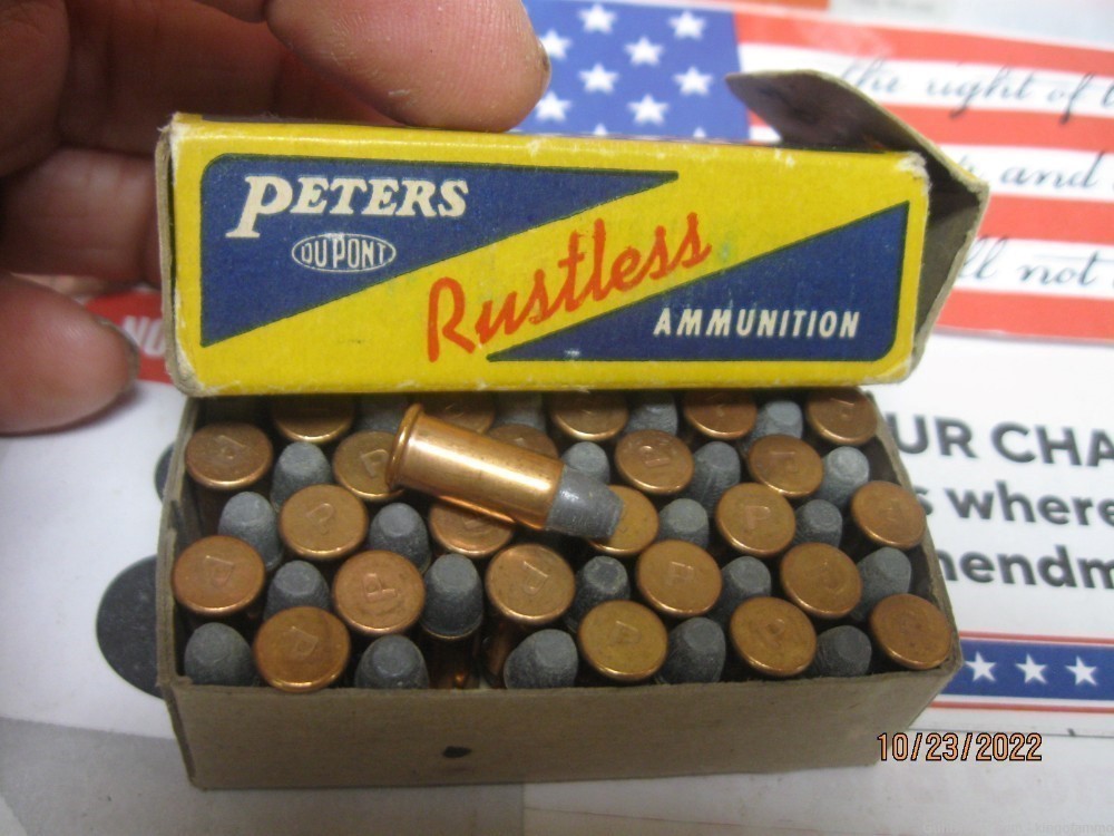 Scarce Now Peters Rustless 25 STEVENS Full 50rd Rimfire Lead Ammo Excellent-img-1