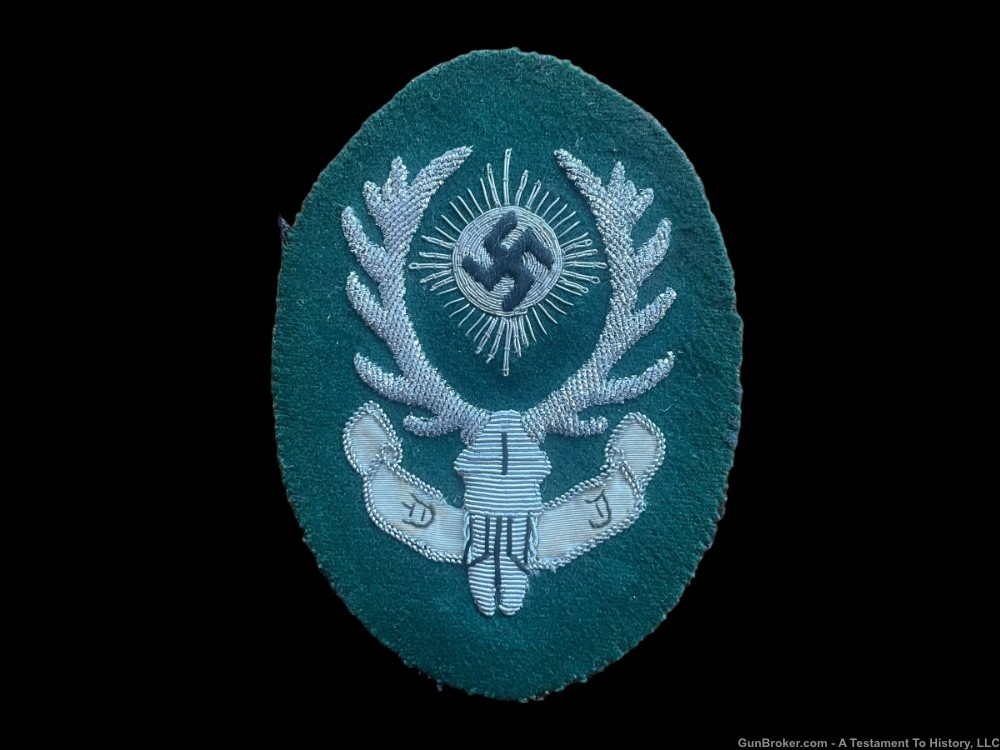 WWII GERMAN N*ZI- HUNTING ASSOCIATION- UNIFORM SLEEVE PATCH- WW2 BRING BACK-img-0