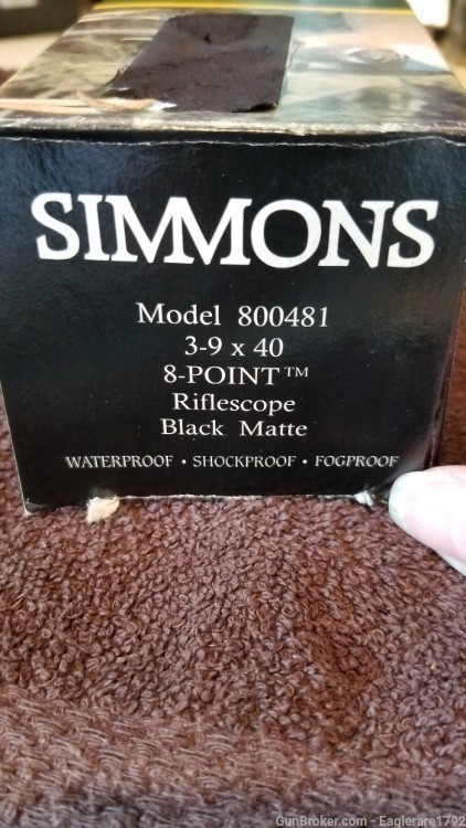 NEW Simmons 3-9x40 8 point rifle scope. -img-4