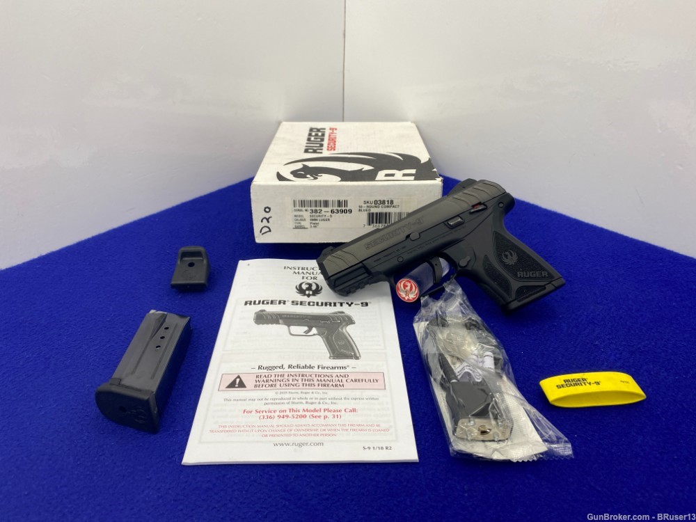 2019 Ruger Security-9 9mm Blk 3.44" *AWESOME MID-SIZED COMPACT PISTOL*-img-0