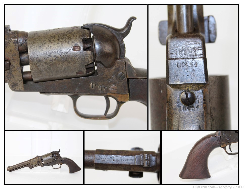 “4-SCREW” Antique Colt 3rd Model DRAGOON Revolver-img-0