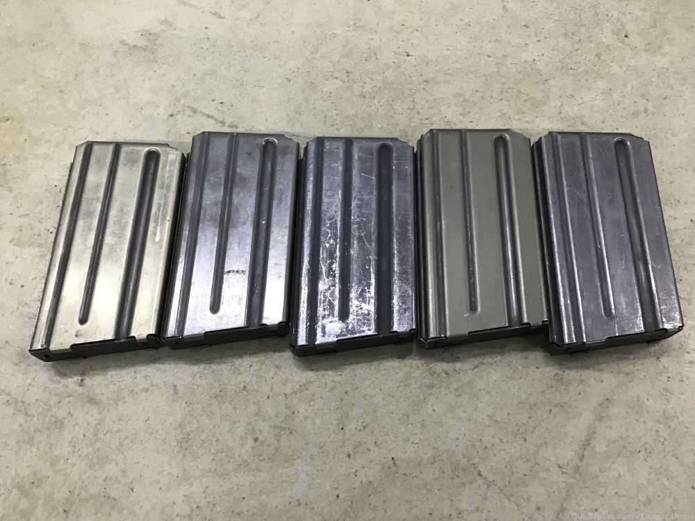 Lot of 5 Pre Ban Colt AR-15/M16 20rd Aluminum Mags Penny Auction NR 0.01-img-0