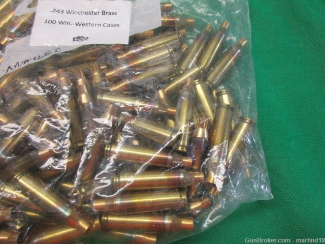 243 Winchester NEW Brass Cases Winchester Western 100-Ct Annealed-img-2