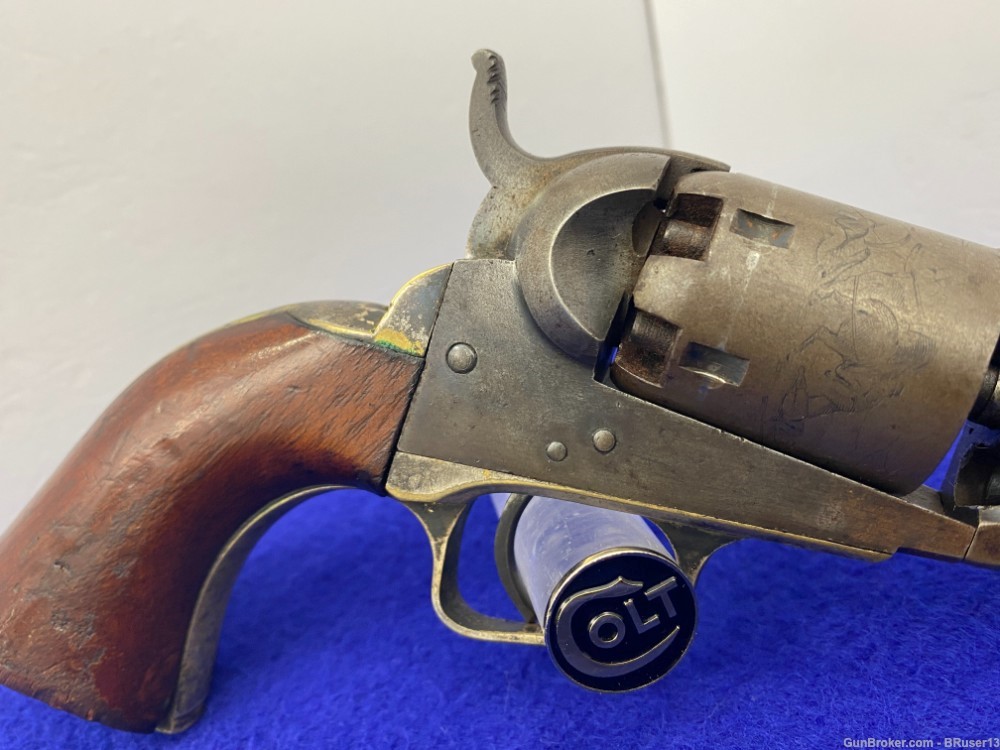 1863 Colt Model 1849 Pocket .31 cal Blue/CCH *AMAZING CIVIL WAR ERA COLT*-img-20