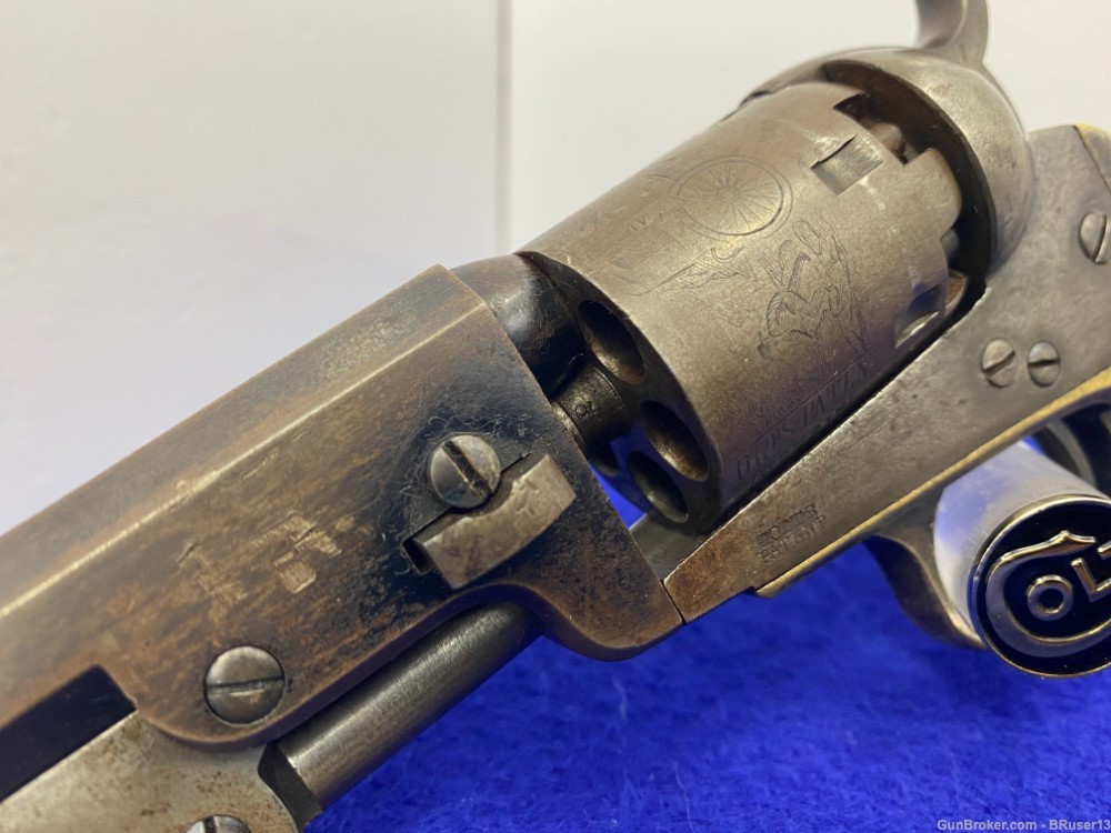 1863 Colt Model 1849 Pocket .31 cal Blue/CCH *AMAZING CIVIL WAR ERA COLT*-img-8