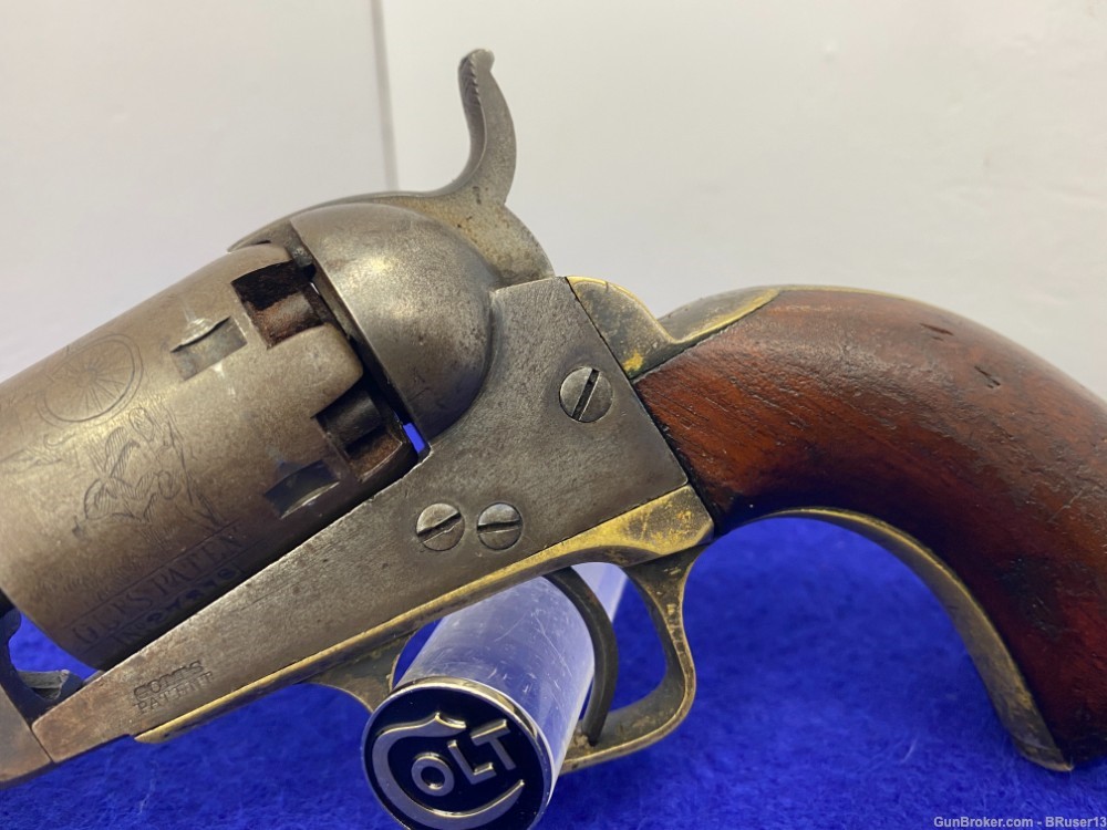 1863 Colt Model 1849 Pocket .31 cal Blue/CCH *AMAZING CIVIL WAR ERA COLT*-img-6