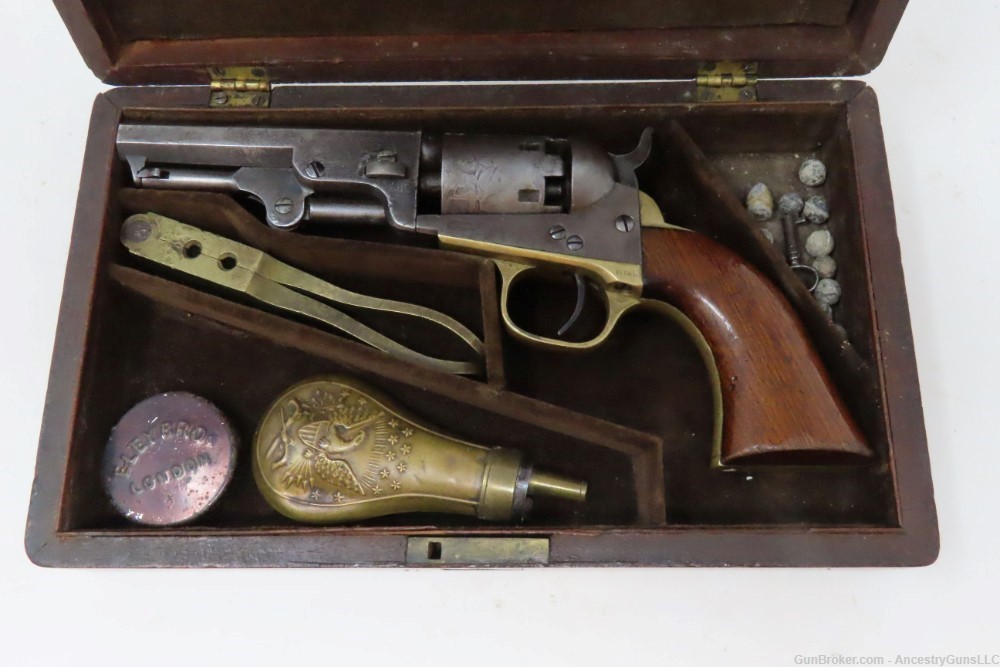 VERY NICE Cased Antique CIVIL WAR/FRONTIER .31 Percussion COLT M1849 Pocket-img-2