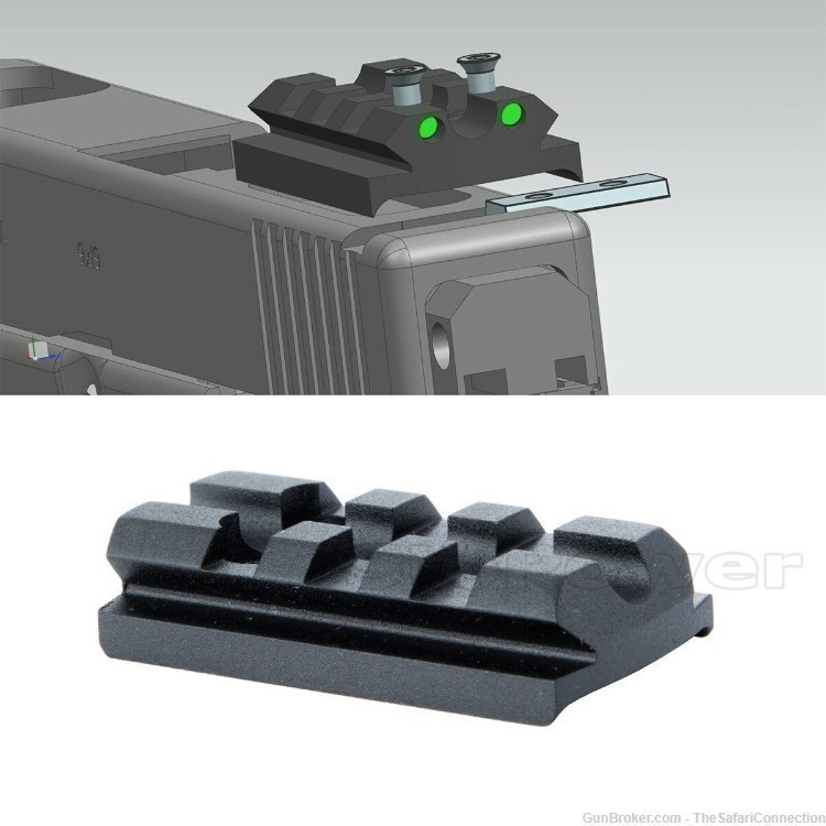 GunToolZ 2 dot 20mm Glock Rail Mount Base-GREAT PRICE!-img-0