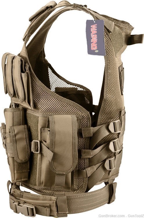 GTZ Tan Tactical Cross Draw Vest EXCELLENT QUALITY! Best on GB!-img-3